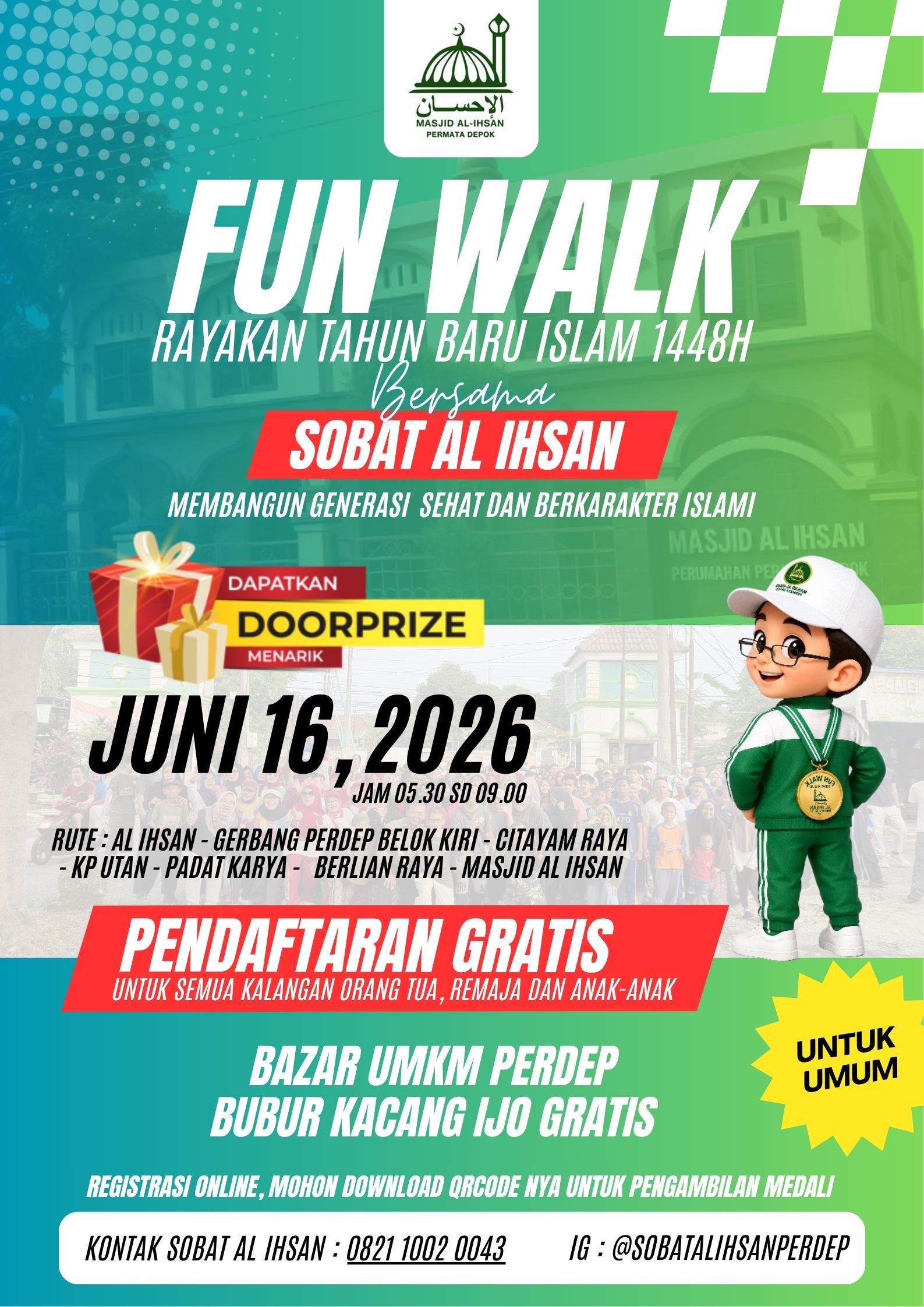 Flyer Tahun Baru Islam 1448 H - Fun Walk